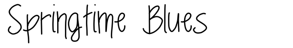 Springtime Blues font preview